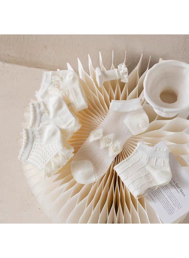 جوارب قدم مميزة ، جوارب حريمي جميلة ألوان متعددة، 6 أزواج - Image 2