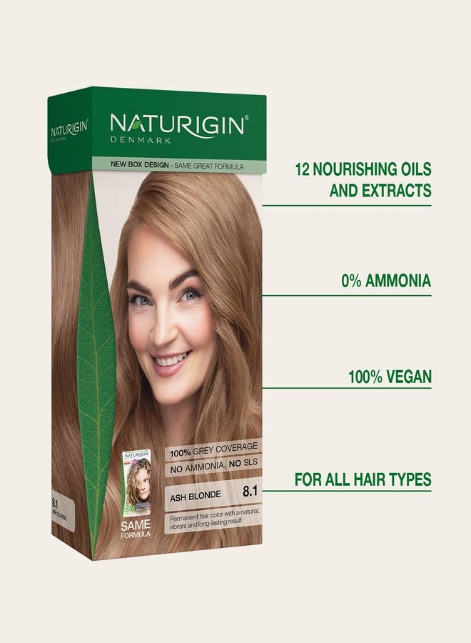 Naturigin Permanent Hair Dye, 8.1 Ash Blonde, Ammonia and Paraben Free, up to 100% Gray Hair Coverage, Long Lasting, Vegan, Cruelty Free - Image 2
