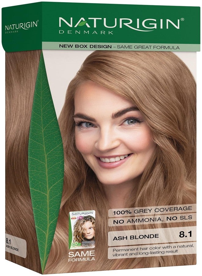 Naturigin Permanent Hair Dye, 8.1 Ash Blonde, Ammonia and Paraben Free, up to 100% Gray Hair Coverage, Long Lasting, Vegan, Cruelty Free - Image 1