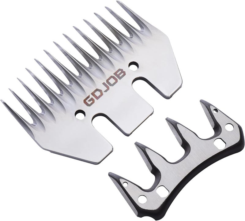 GDJOB 13 Teeth Straight Replacement Blades for Sheep Shears, Professional Stainless Steel Sheep Shearing Clipper Blades for Sheep Alpacas Goats - Image 5