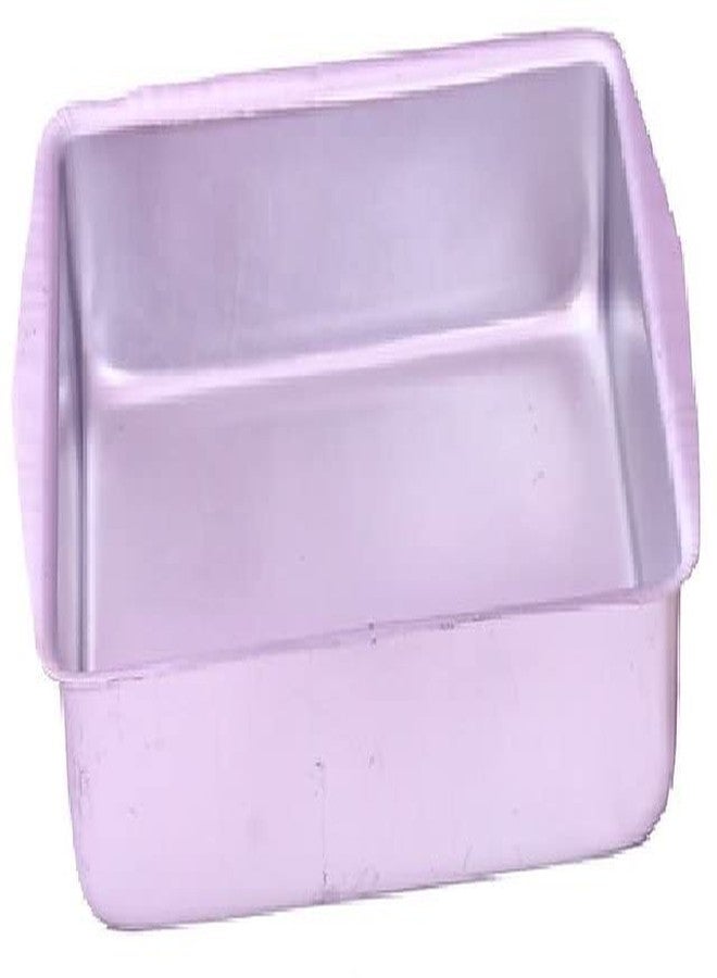 a2s Murti Aluminium Cake Baking tin Mould Square Shape L-8, B-8, H-3 inch - Image 2