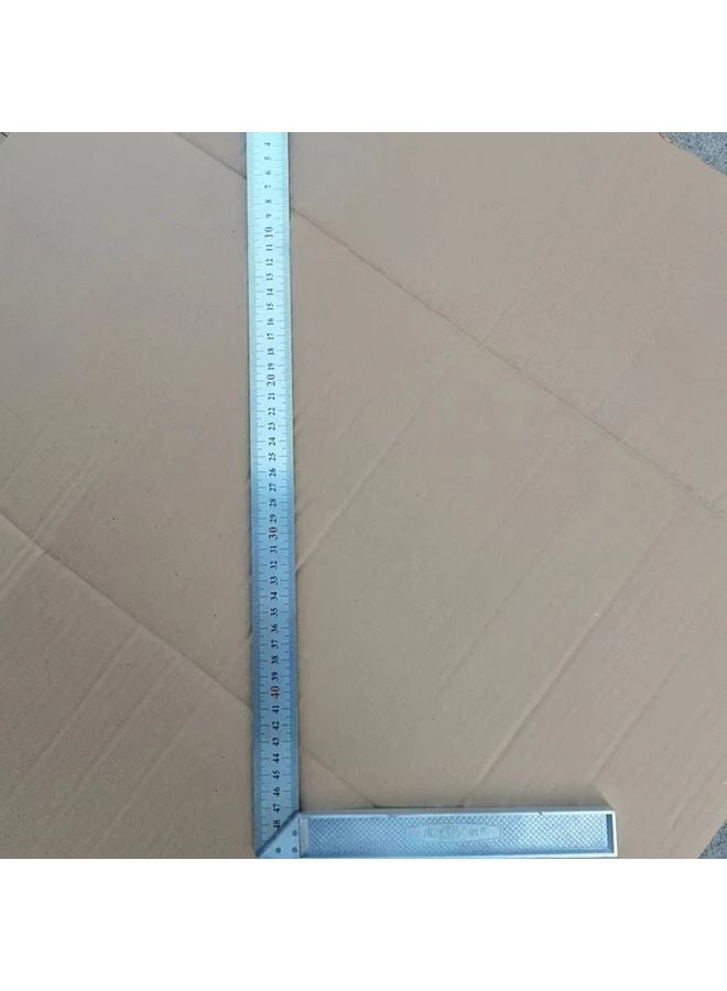 Silvery Aluminum Angle Ruler 196.85 Inch Waterproof Steel Square for Woodworking Industrial Measurements - Image 1