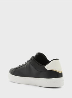TOMMY HILFIGER Logo Detail Lace Up Low Top Sneakers  - Image 2