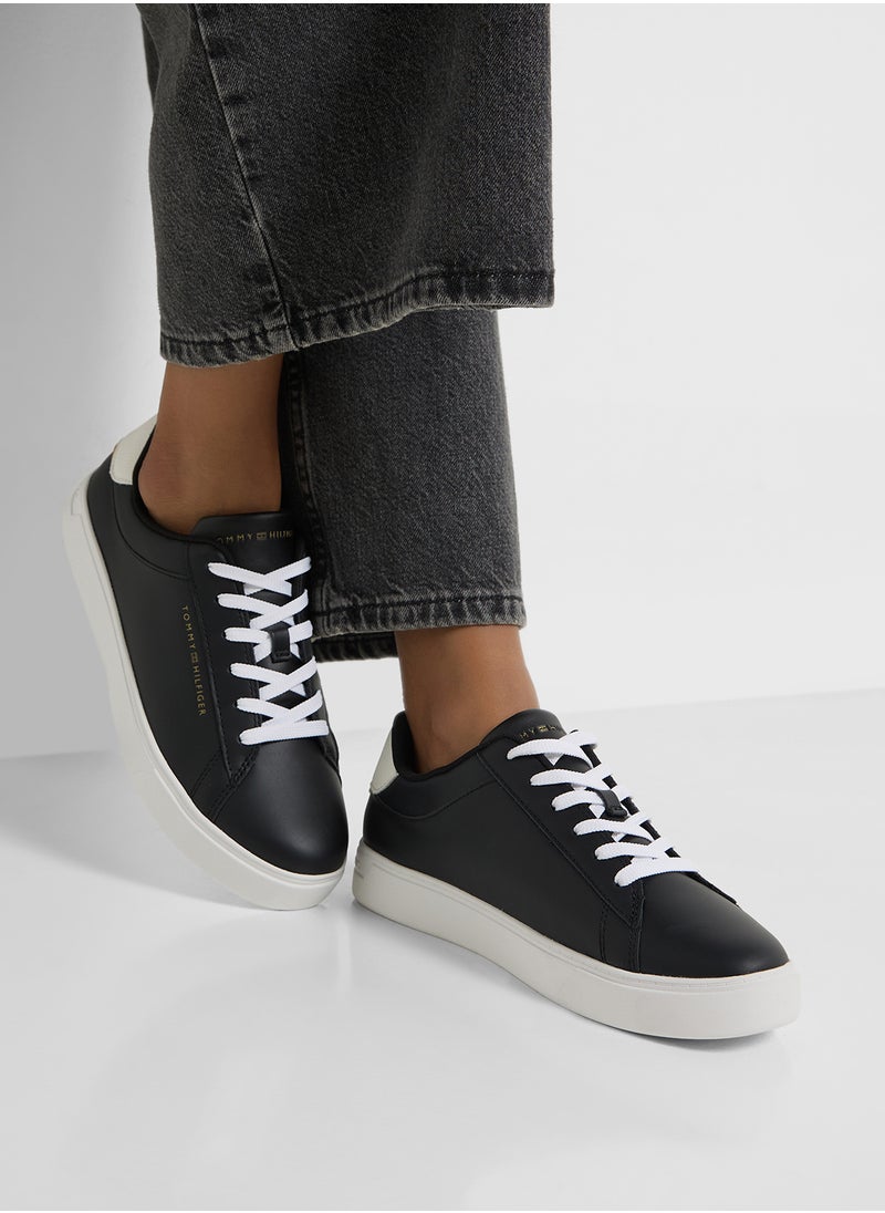 TOMMY HILFIGER Logo Detail Lace Up Low Top Sneakers  - Image 5