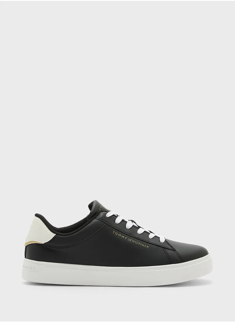 تومي هيلفيغر Logo Detail Lace Up Low Top Sneakers