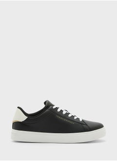 TOMMY HILFIGER Logo Detail Lace Up Low Top Sneakers  - Image 1
