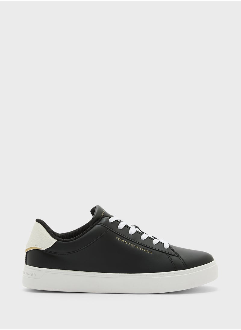 TOMMY HILFIGER Logo Detail Lace Up Low Top Sneakers  - Image 1