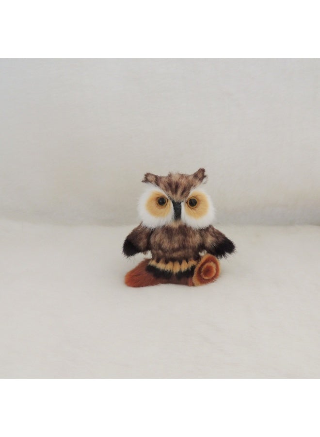 قلادة/زينة بومة مخملية محاكية بجناحين مفرودين مصنوعة يدويًا، حرفة بتصميم حيواني لطيف، مناسبة لتزيين سطح المكتب، ولمسات أجواء الاحتفالات، وكرامة هدية ترفيهية لهواة الطبيعة أو جامعي الحرف اليدوية - Image 2