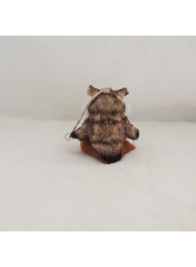 قلادة/زينة بومة مخملية محاكية بجناحين مفرودين مصنوعة يدويًا، حرفة بتصميم حيواني لطيف، مناسبة لتزيين سطح المكتب، ولمسات أجواء الاحتفالات، وكرامة هدية ترفيهية لهواة الطبيعة أو جامعي الحرف اليدوية - Image 3