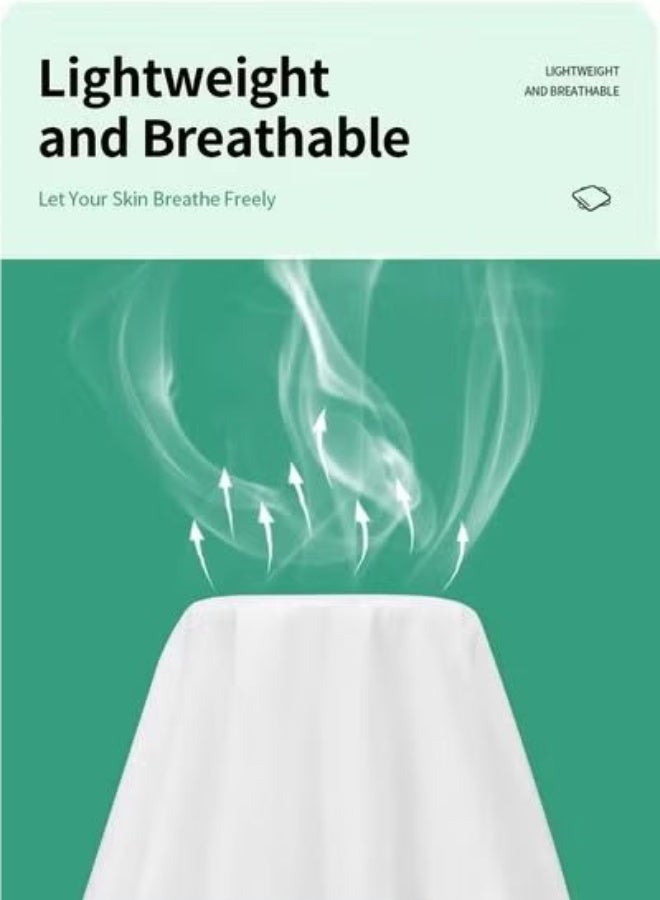 جولة الفرح [مُحسّن] ملاءات سرير للاستخدام مرة واحدة للسفر: هذه الملاءات مثالية للفنادق، وتوفر غطاءً مريحًا لسريرك أثناء سفرك. تتضمن المجموعة غطاء لحاف واحد، وملاءة واحدة، وغطائي وسادة (مقاس كينج، 4 قطع). - Image 4