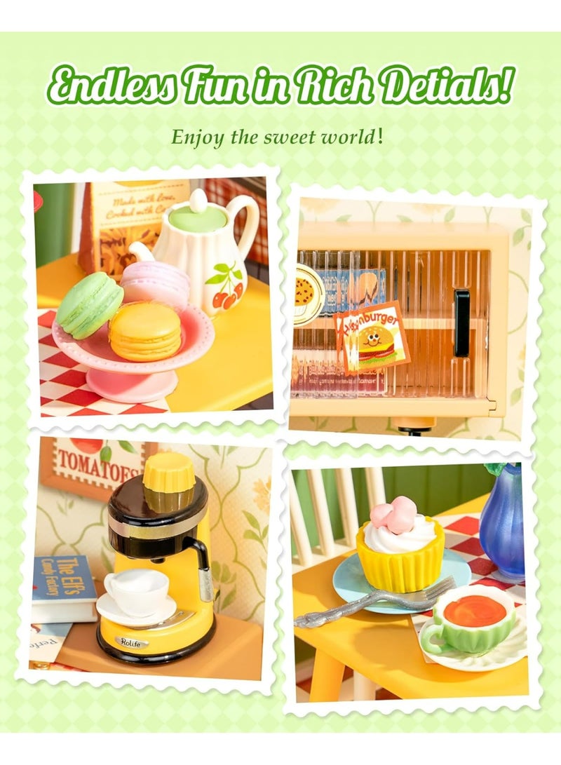 Rolife ROBOTIME Rolife Floral Dining Room DIY Miniature House DWS06B - Image 2