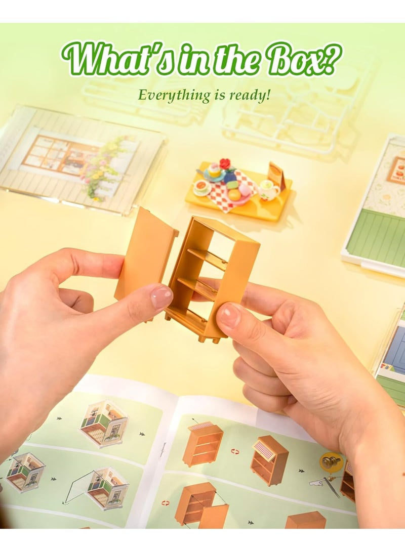 Rolife ROBOTIME Rolife Floral Dining Room DIY Miniature House DWS06B - Image 5