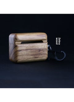 Direct Supply Airpods Pro Wooden Bluetooth Headset Protective Cover For Apple Headset 3 Generation Wooden Ear Shell-Color:Zebra Wood-Applicable Model:airpods Pro2 Generation