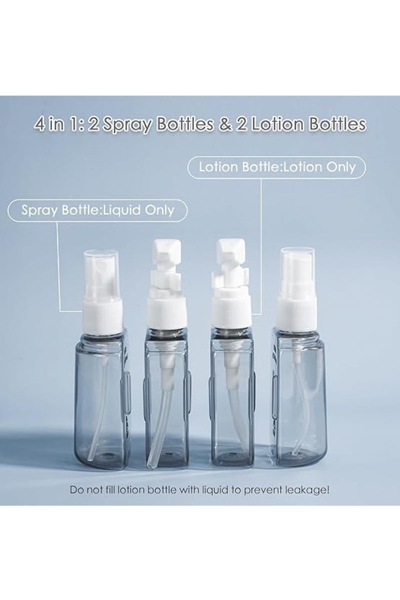 RATSAW 4 in 1 Travel Accessories Travel Bottles for Toiletries Travel Containers with Labels Leak Proof Containers for Toiletries Blue - Image 2