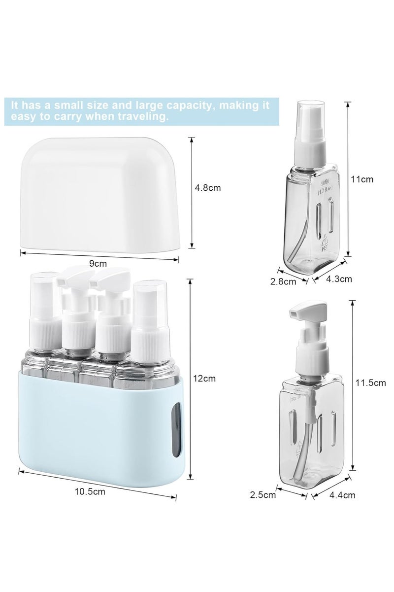 RATSAW 4 in 1 Travel Accessories Travel Bottles for Toiletries Travel Containers with Labels Leak Proof Containers for Toiletries Blue - Image 3