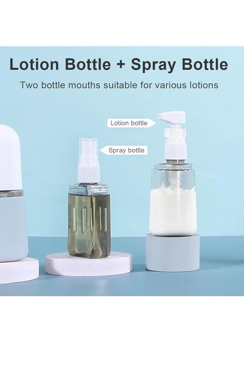 RATSAW 4 in 1 Travel Accessories Travel Bottles for Toiletries Travel Containers with Labels Leak Proof Containers for Toiletries Blue - Image 4