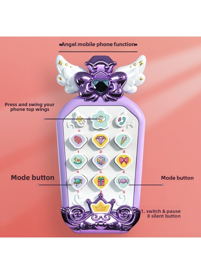 Children's Mobile Phone Toys Baby Enlightenment Music Story Puzzle Multi-functional Boys And Girls Baby Early Education Simulation Telephone-Color:Music Phone (blue) + Screwdriver + Charging Set - Image 3