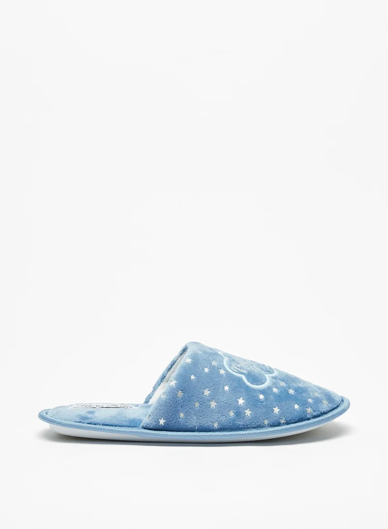 Flora Bella By Shoexpress Womens Textured Slip On Bedroom Slippers