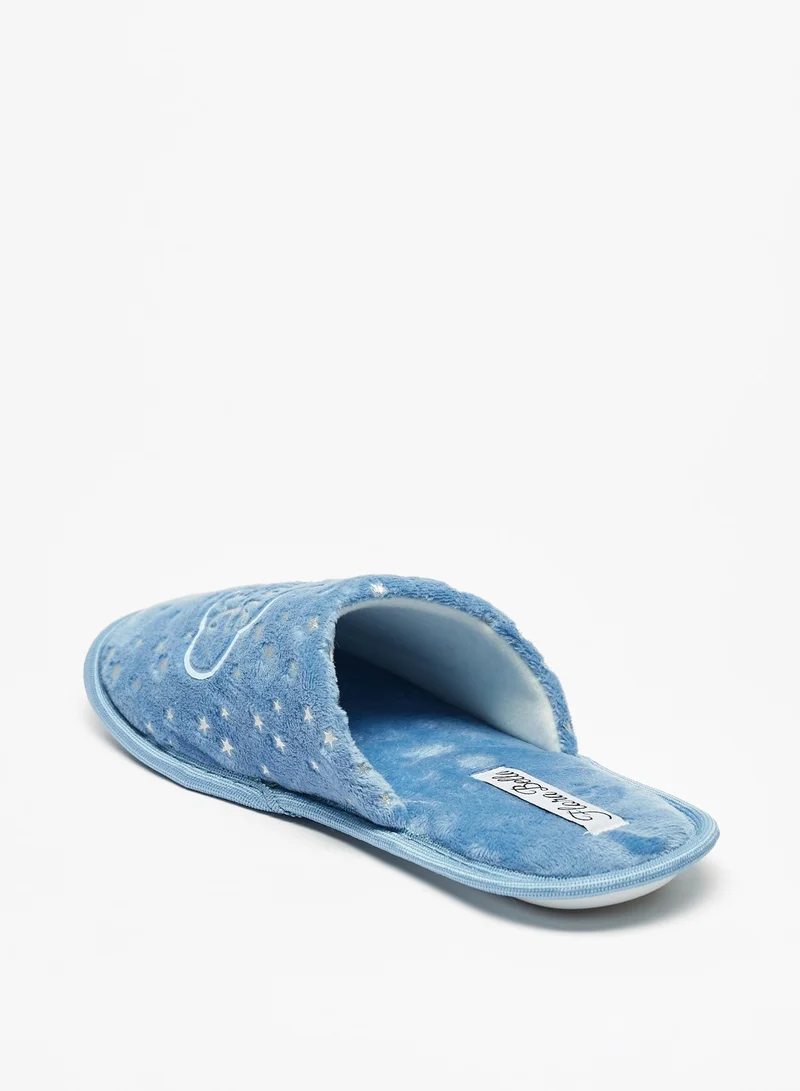 Flora Bella By Shoexpress Womens Textured Slip On Bedroom Slippers