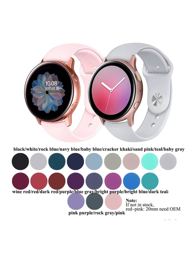 Silicone 22MM Band For Samsung galaxy watch 3 45mm /galaxy 46mm/Gear S3/Huawei watch GT3 46MM/Huawei Watch 3/3 Pro/GT2E/GT 46mm/GT2 Pro/GT2 46MM/ Honor Magic Watch 2 - Image 2