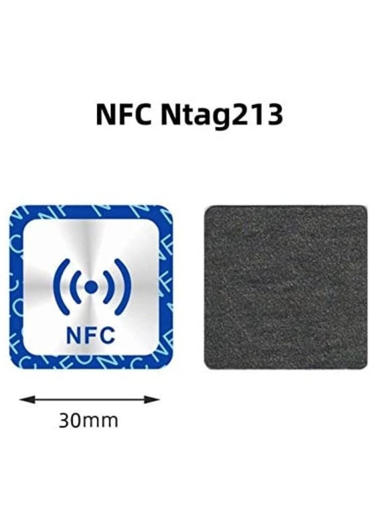Rubik NFC Tag Ntag213 Anti Metal Type Ntag 213 Self-adhesive Stickers Universal Label RFID Key Token Tags Support 13.56mhz RFID and NFC IC (6 Tags)  - Image 2