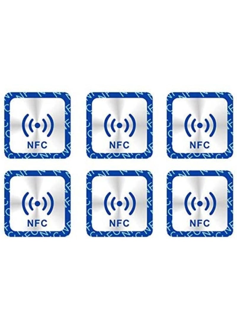 Rubik NFC Tag Ntag213 Anti Metal Type Ntag 213 Self-adhesive Stickers Universal Label RFID Key Token Tags Support 13.56mhz RFID and NFC IC (6 Tags)  - Image 1