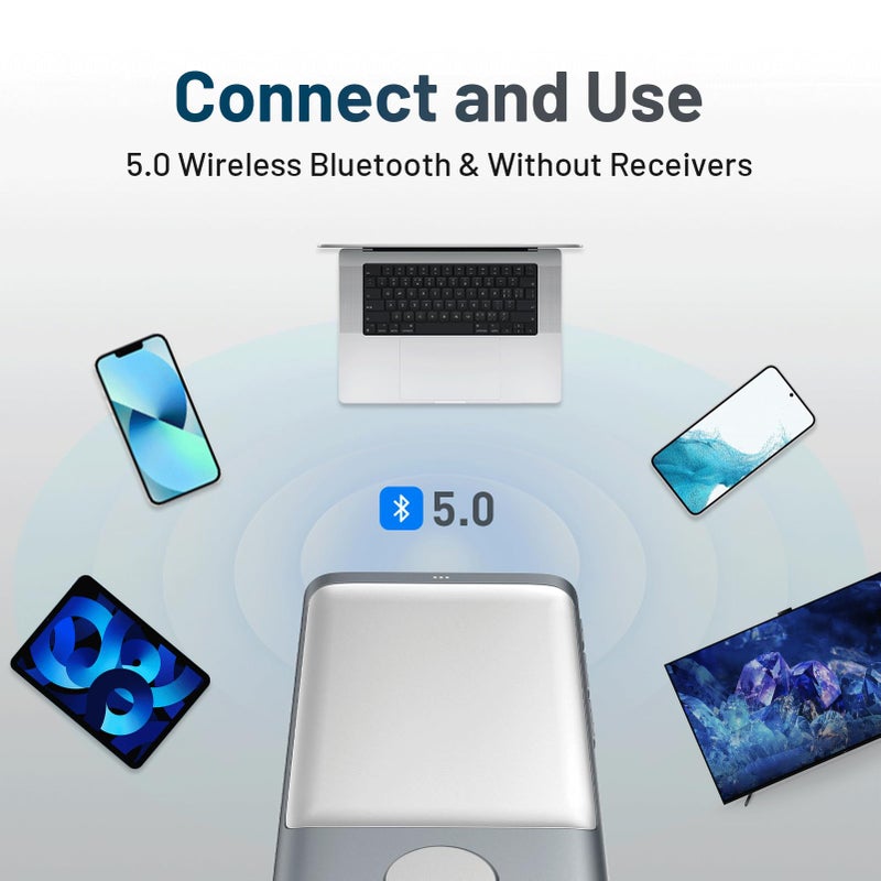 Cheerdots Bluetooth Presentation Clicker Wireless Presenter, Air Mouse with Red Light Presentation Remote for Mac, Windows, iPad OS and Android, Space Gray - Image 4