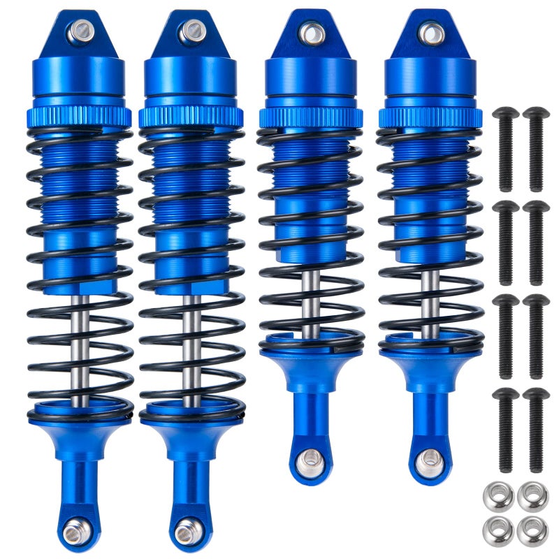 JGGZONE All Metal Shocks Front Rear Oil Shocks Absorber for Traxxas Slash 2WD Rustler 4X4 VXL Hoss Stampede Bandit Nitro Shock Absorber Damper Set 110 RC Upgrades Parts Replace - Image 2