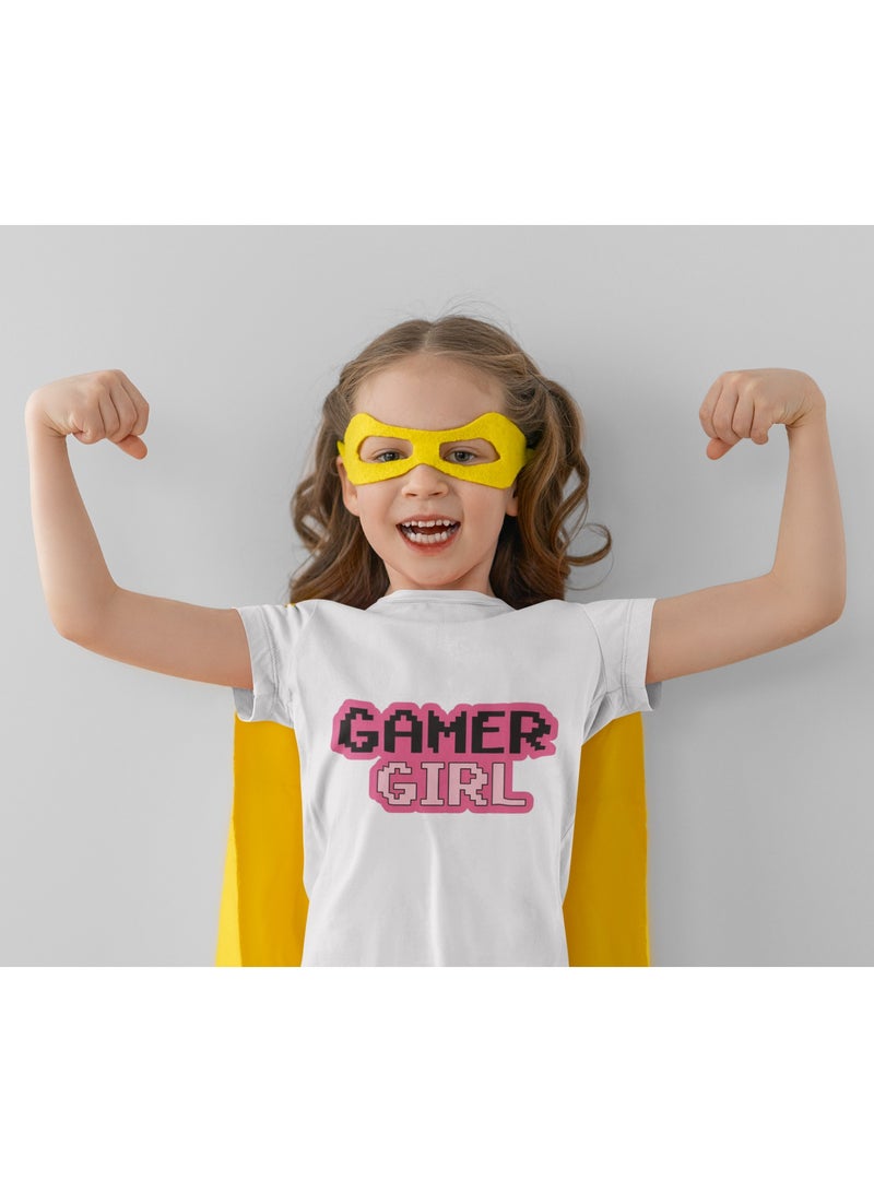ZOOM Graphic Gamer Girl T-Shirt for Kids Casual Tops 