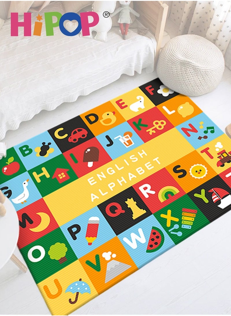 HIPOP Washable Children's Play Mat,with Alphabet Learning and Object Cognition,Early Education Toy 230*160cm  - Image 1