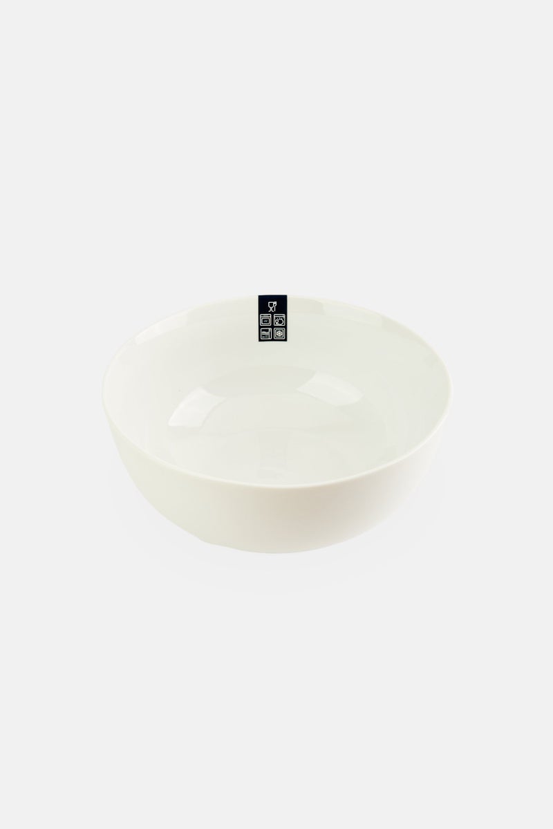 BIA Cordon Bleu Glazed Porcelain Solid Serving Bowl, White  - Image 1