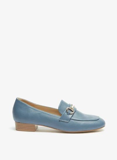 Flora Bella By Shoexpress Embellished Slip-On Loafers with Block Heels