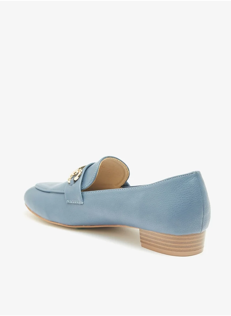 فلورا بيلا من شو إكسبرس Embellished Slip-On Loafers with Block Heels