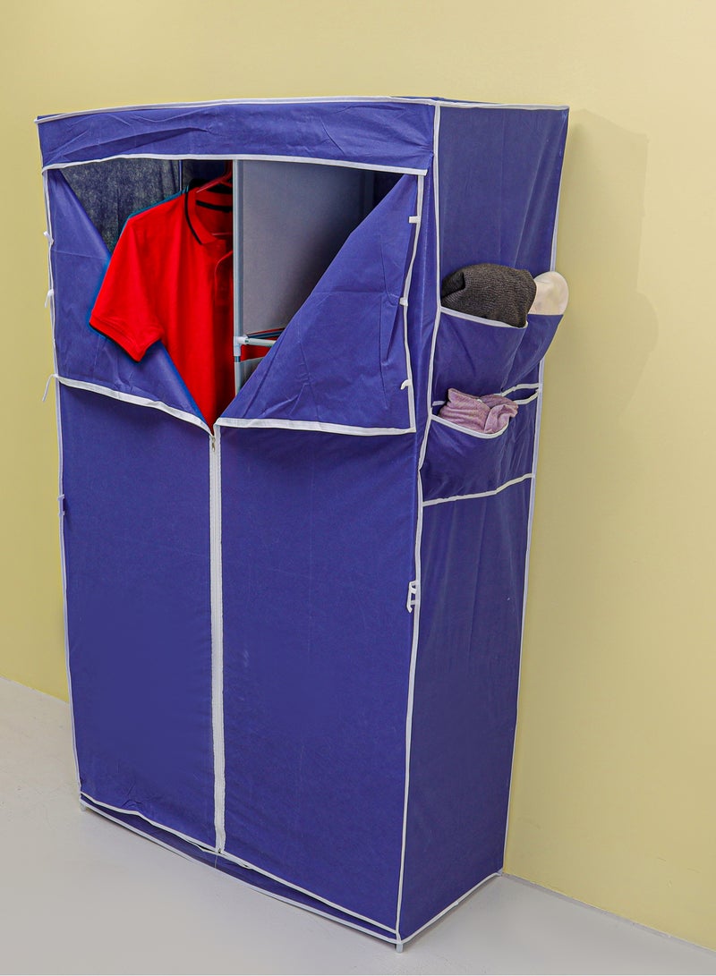 Royalford Wardrobe with Racks- RF12428/ Fabric Cabinet with Zipper Closure, Strong Metal Rods Assorted - Image 5