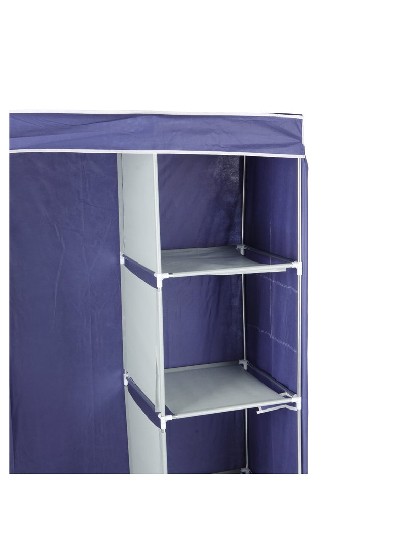 Royalford Wardrobe with Racks- RF12428/ Fabric Cabinet with Zipper Closure, Strong Metal Rods Assorted - Image 4