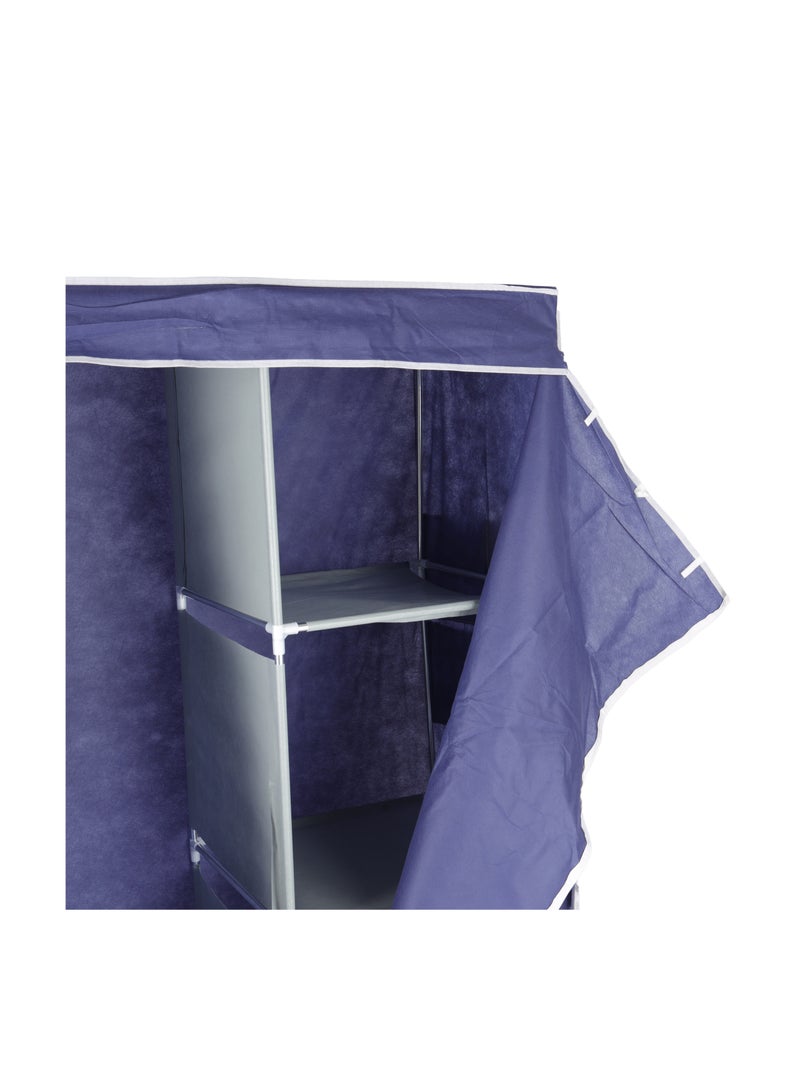 Royalford Wardrobe with Racks- RF12428/ Fabric Cabinet with Zipper Closure, Strong Metal Rods Assorted - Image 3