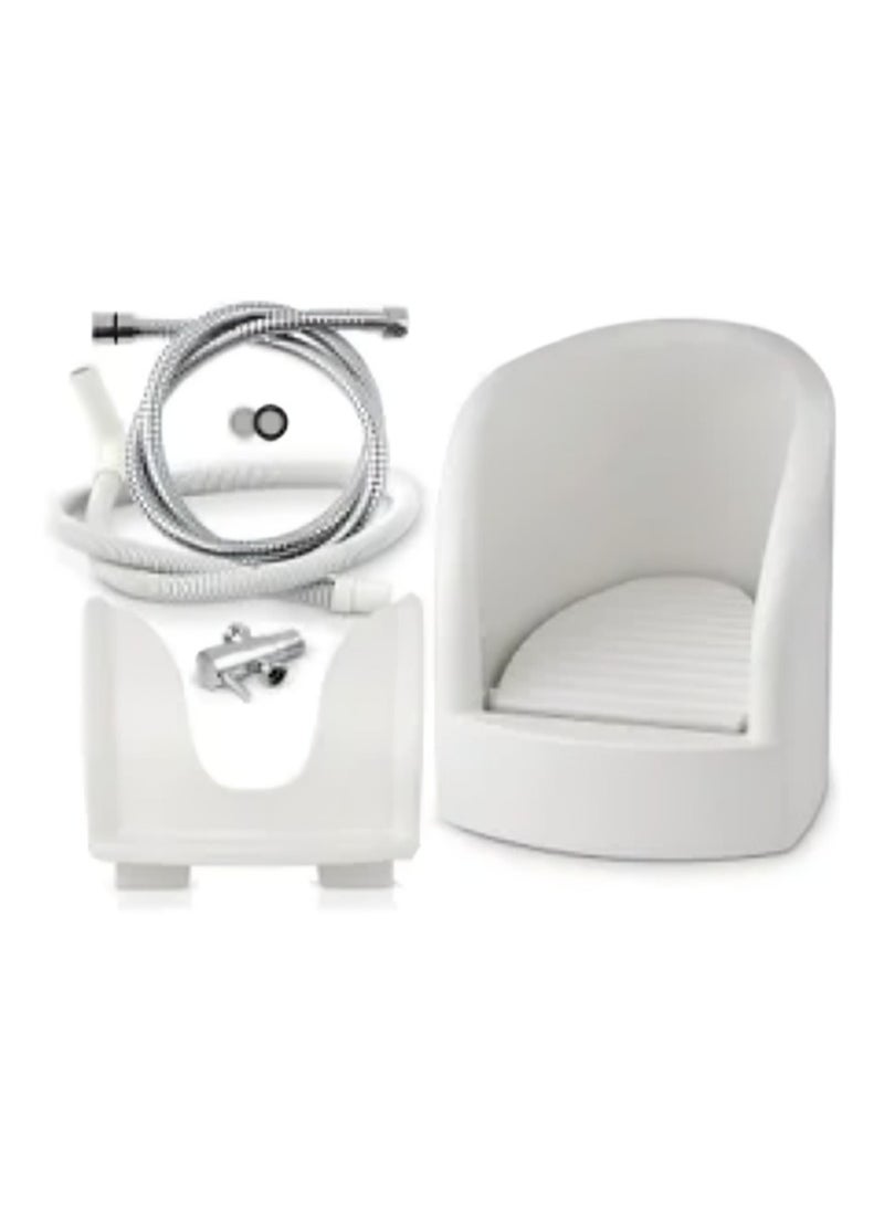 Generic - Bathroom Portable Automatic Wash Basin Prayer Plastic Muslim Wudu Foot Washer White 43 X 55 X 45cm - Image 1