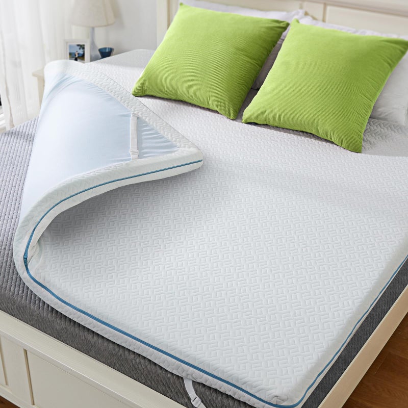Dreamsmith King Size Mattress Topper  3 Inch Cooling Gel Memory Foam Mattress Pad for Back Pain Bed Topper with Removable Washable Soft Cover NonSlip CertiPURUS  OekoTex Certified