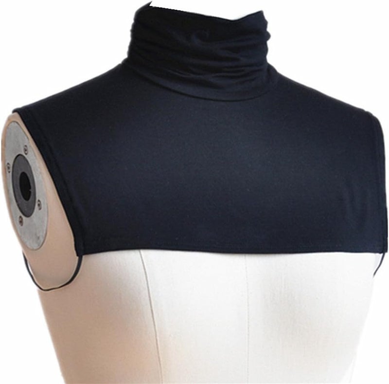 Yija Women Half Top Mock Blouse Turtleneck Dickey Collar Wrap Neck Warmer 3Pcs (Black+White+Gray) - Image 3