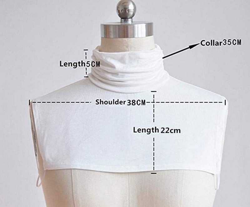 Yija Women Half Top Mock Blouse Turtleneck Dickey Collar Wrap Neck Warmer 3Pcs (Black+White+Gray) - Image 2