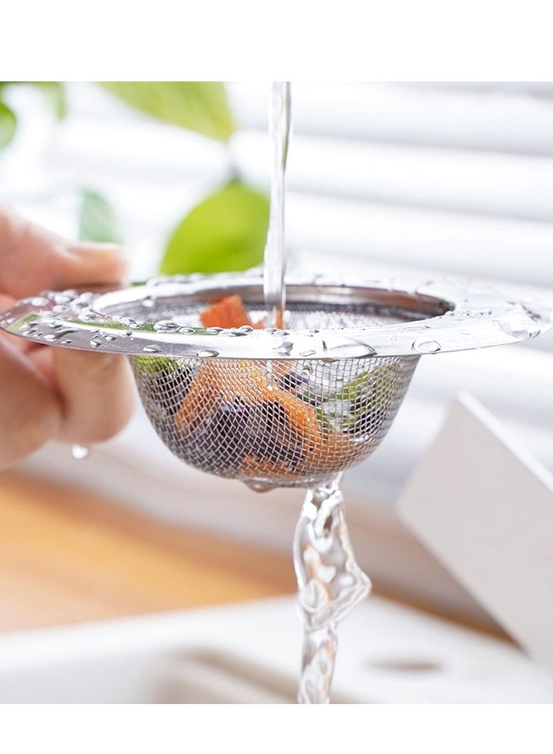 Excefore Kitchen Sink Strainer, 2pcs Stainless Steel Sink Drain Strainer Sink Filter, for Kitchen Sinks Bathroom, Bathtub, Shower Drains, Disposal Waste - Image 3