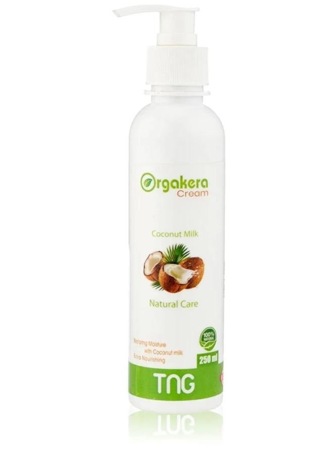 Orgakera Cream Cream Natural Care Moisturizer with Coconut Milk - 250 ml  - Image 1