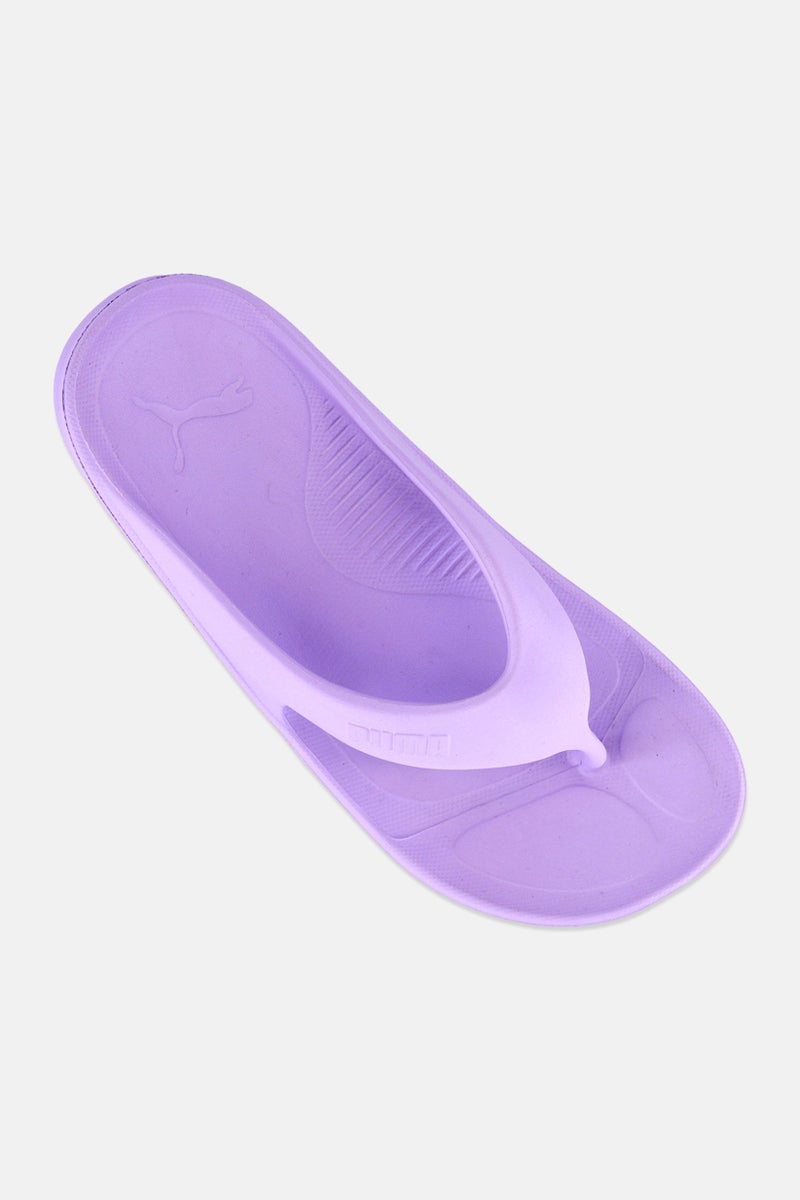 PUMA Women Brand Logo Slip On Slippers, Lavender - Image 4