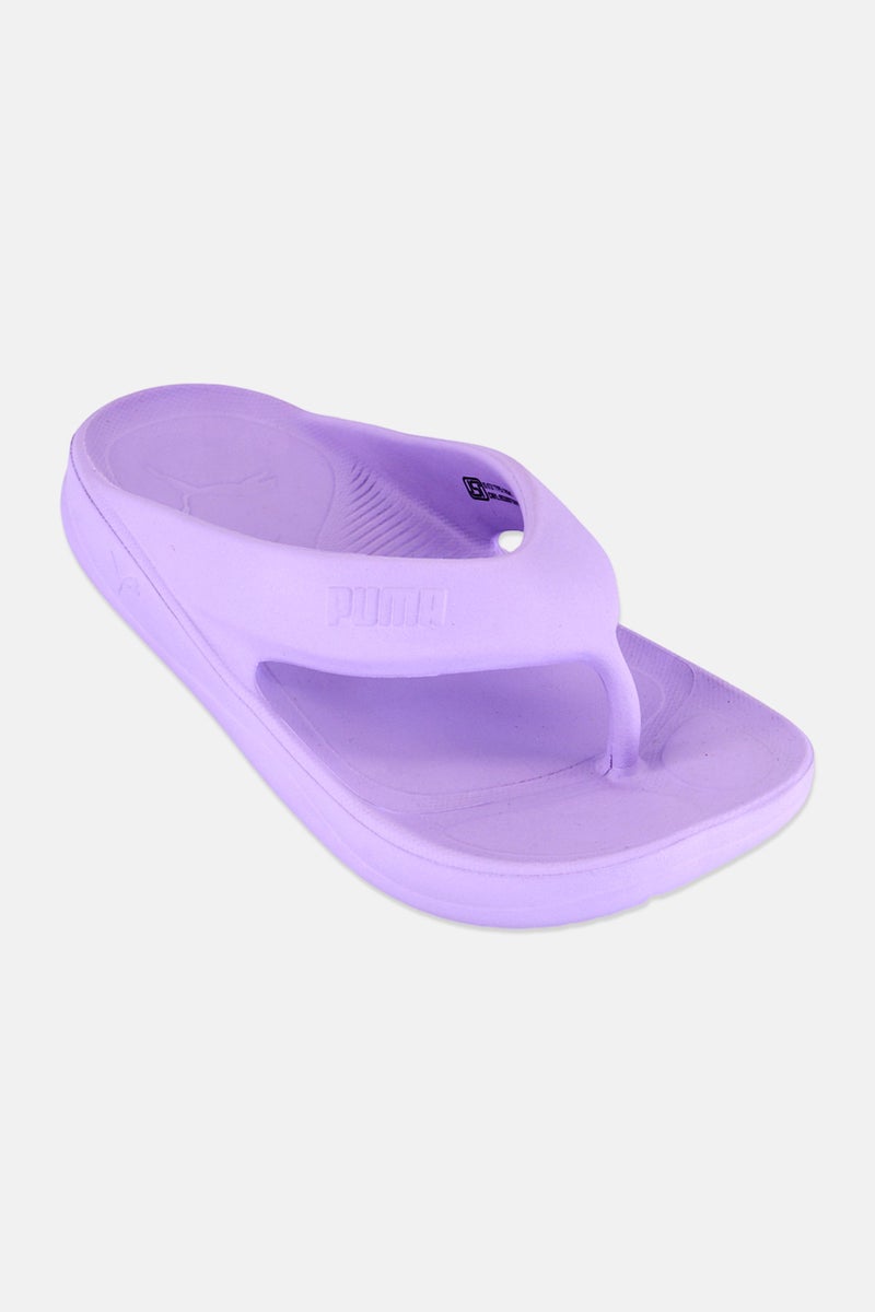 PUMA Women Brand Logo Slip On Slippers, Lavender - Image 1
