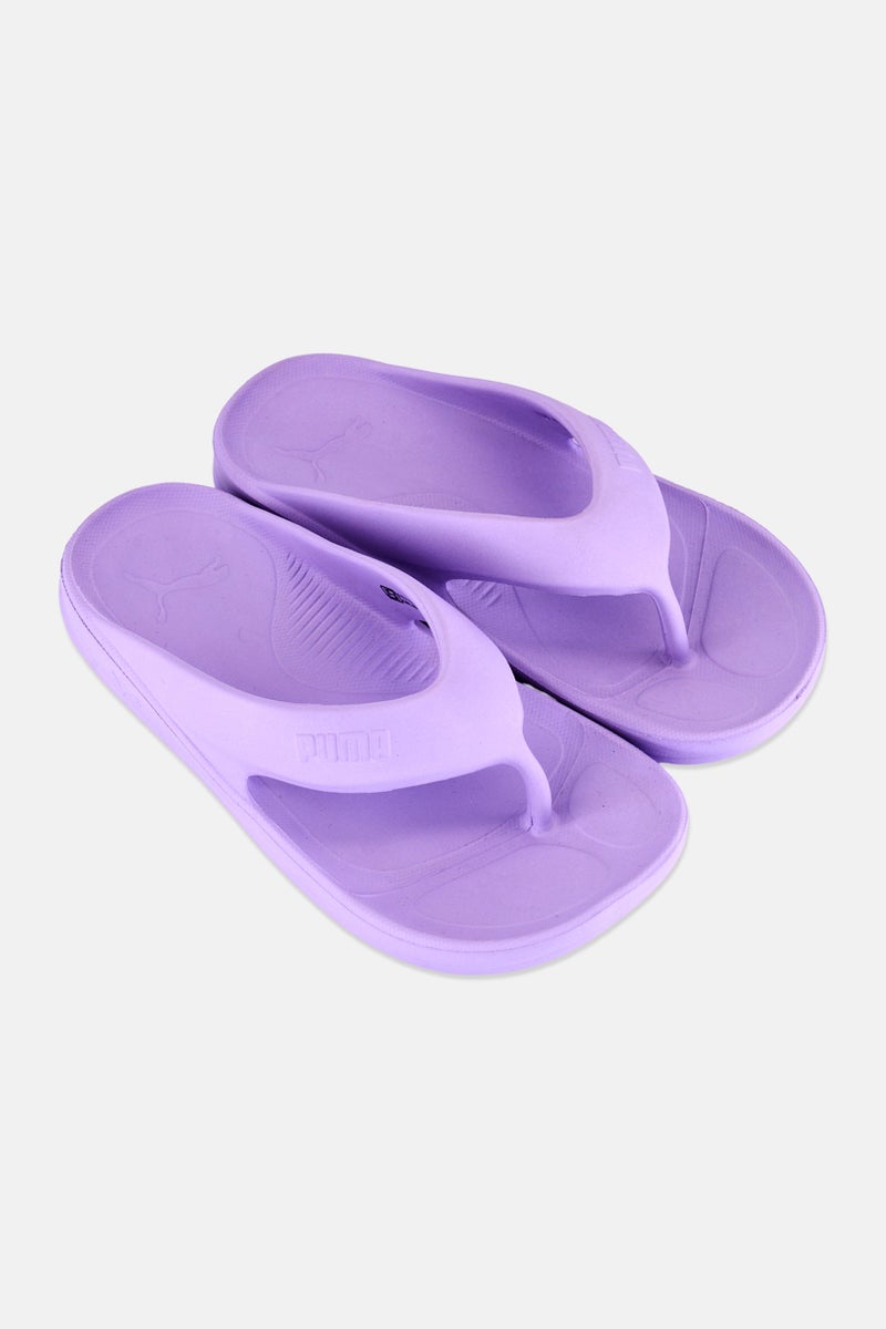 PUMA Women Brand Logo Slip On Slippers, Lavender - Image 2