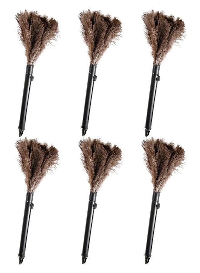 FeelfunFeather Retractable Feather Duster-Genuine Ostrich Feathers,Anti-Static,Reusable Eco-Friendly Handheld Cleaning for Keyboard,Home,Car,Office(10 to 15 Inches) 6 Pack - Image 1