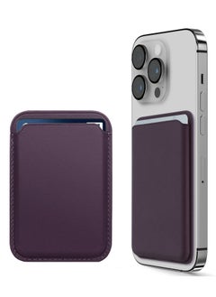 Magnetic Card Holder Phone Wallet for iPhone 16/15/14/13/12 Series with Magsafe, Wallet for iPhone 16 15 14 Pro Max Plus Series, Mag Safe 3 Wallet for iPhone 13 12 Pro Max Mini Series (Cherry Red)