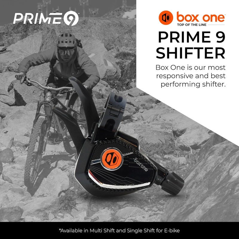 Box One Prime 9 E-Bike Shifter 1 Gear Per Click, Non E-Bike Shifter 1 Piece Pull Lever up to 3 Gears Per Click Bicycle Shift Lever Cable for Mountain Bike Shifters, MTB, Bicycle Gear Shifter Cycling - Image 4