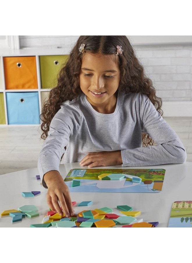 hand2mind Seasons And Weather Pattern Block Puzzle Set Tangram Puzzle Geometric Shapes For Kids Pattern Blocks Cards Pattern Play Toddler Battern Blocks Kindergarten Learning Activities  - Image 3