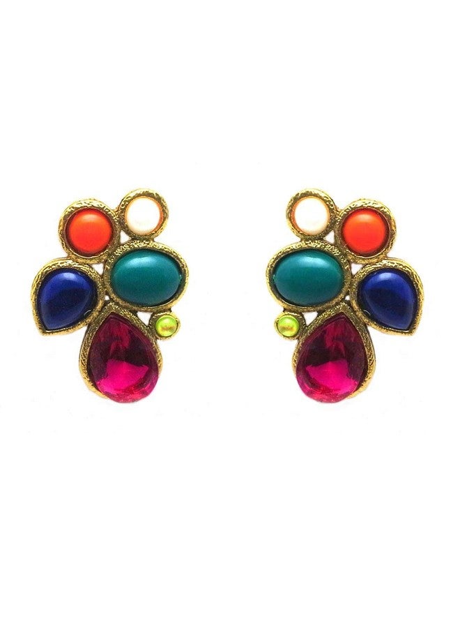 Moonstruck Multicolour Stud Earrings for Women - Image 1